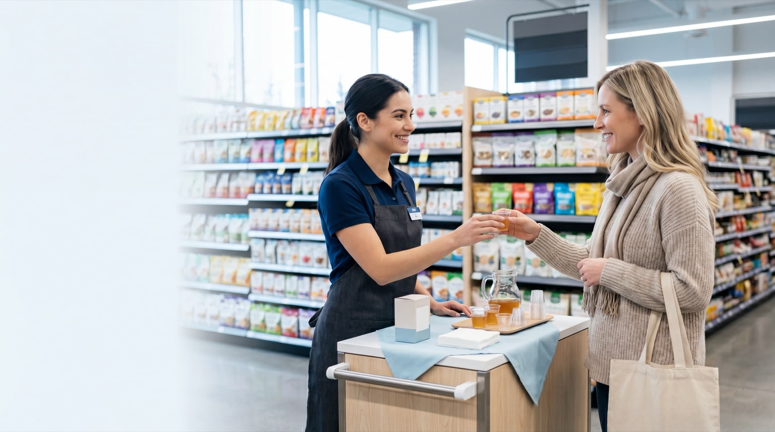 In-store product demo and sampling program for CPG food and beverage brands in a Canadian grocery store